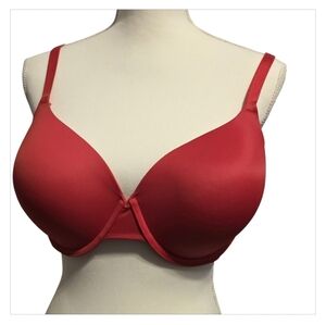 PINK Victoria's Secret Smooth Red Full-Coverage T-Shirt Bra, 42C